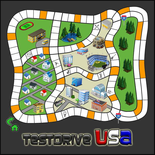 Test Drive USA night board